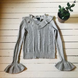Cynthia Rowley frilly wool sweater